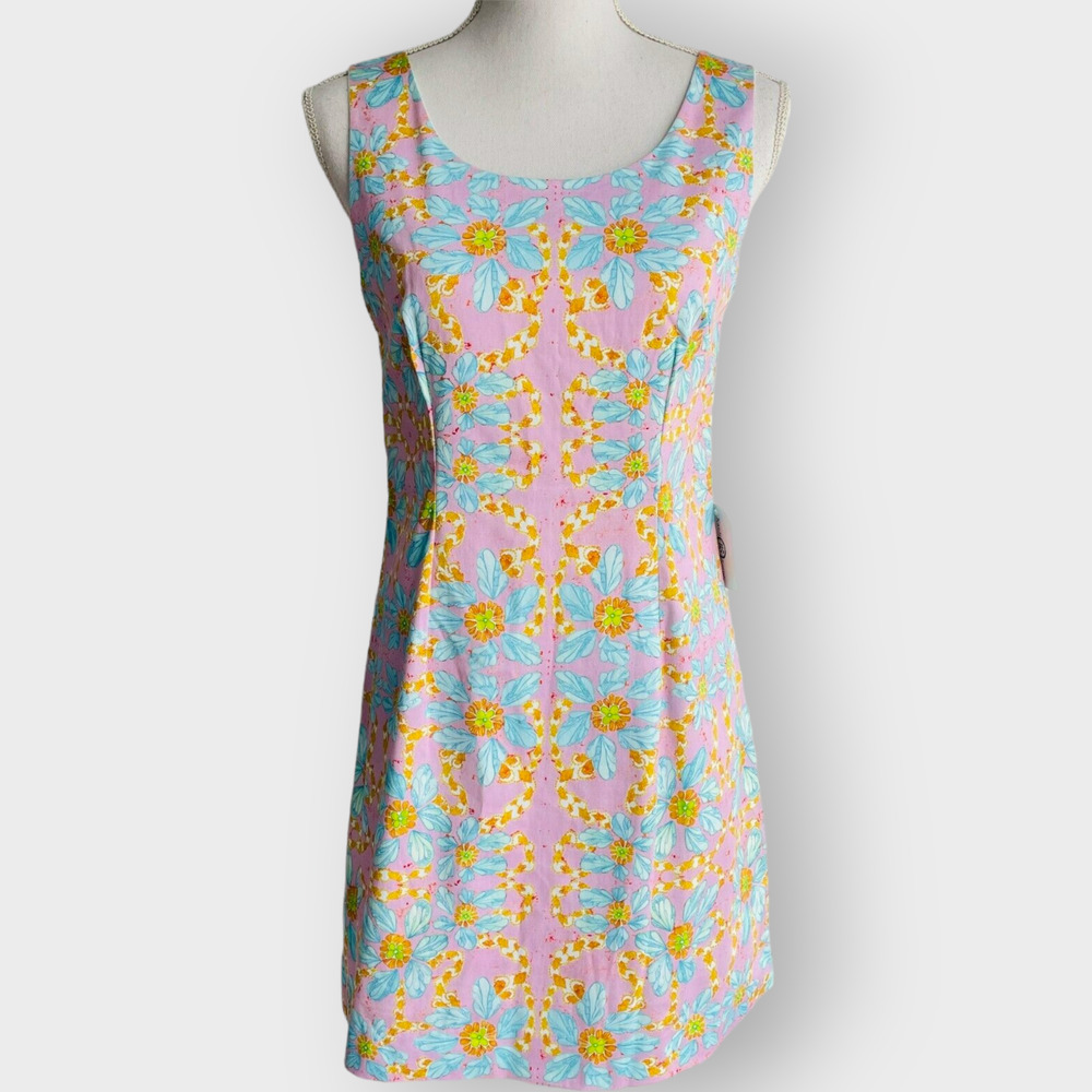 Floral Pink Sleeveless Dress